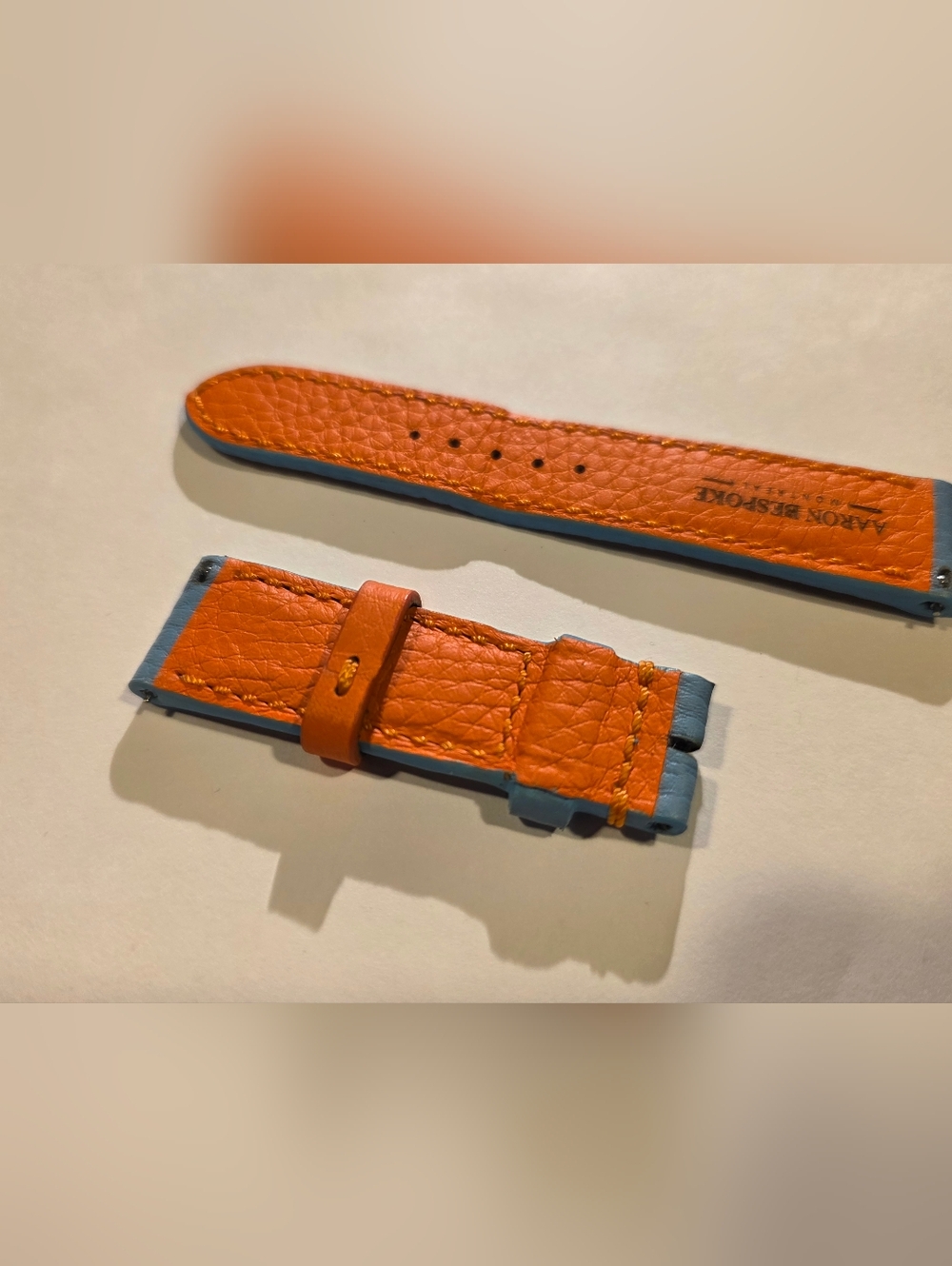 Blue Leather Watch Strap - Picture 6 of 6